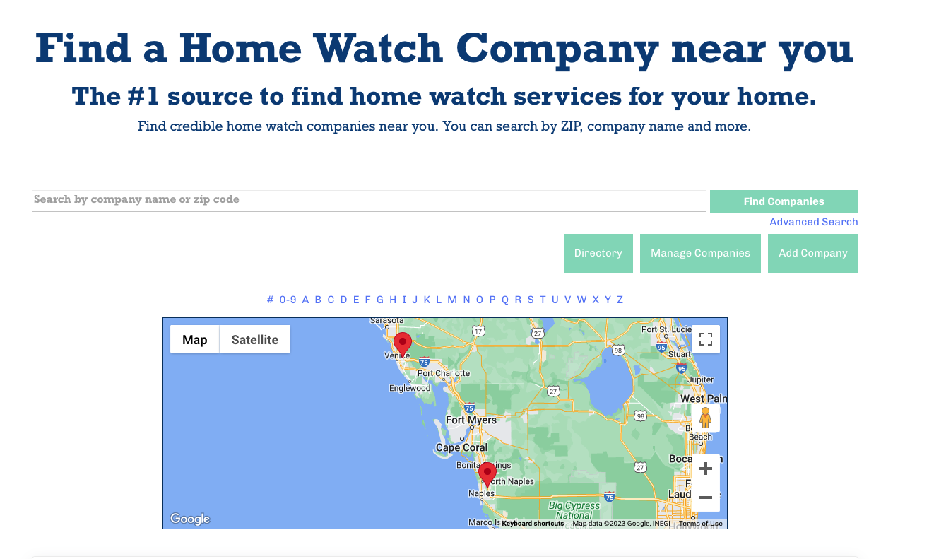 Introducing the Only Free Online Directory Dedicated to Home Watch.